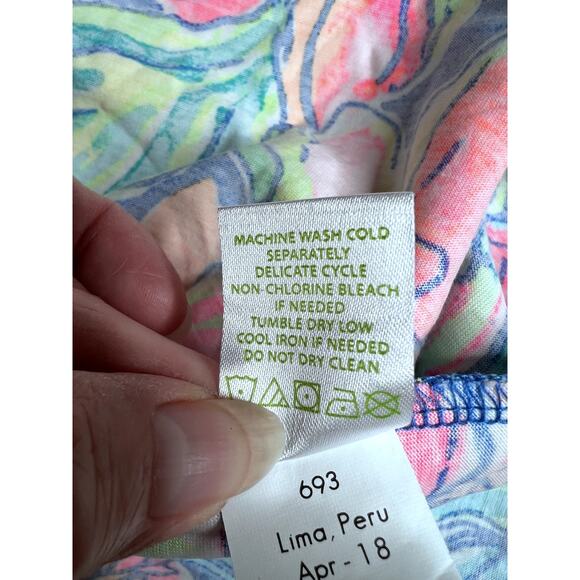 Lilly Pulitzer dress size S Windsor Strapless pull-on Pima Cotton Coconut girl - Picture 3 of 7